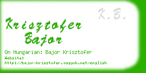 krisztofer bajor business card